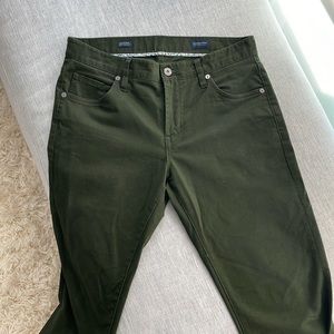 7 Diamonds Dark Green Slim Straight Pant